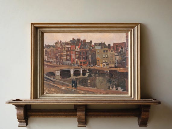 Vintage Landscape Print Rustic European Village Print Vintage Landscape Wall Art Moody Wall Art Rustic Countryside Vintage Art