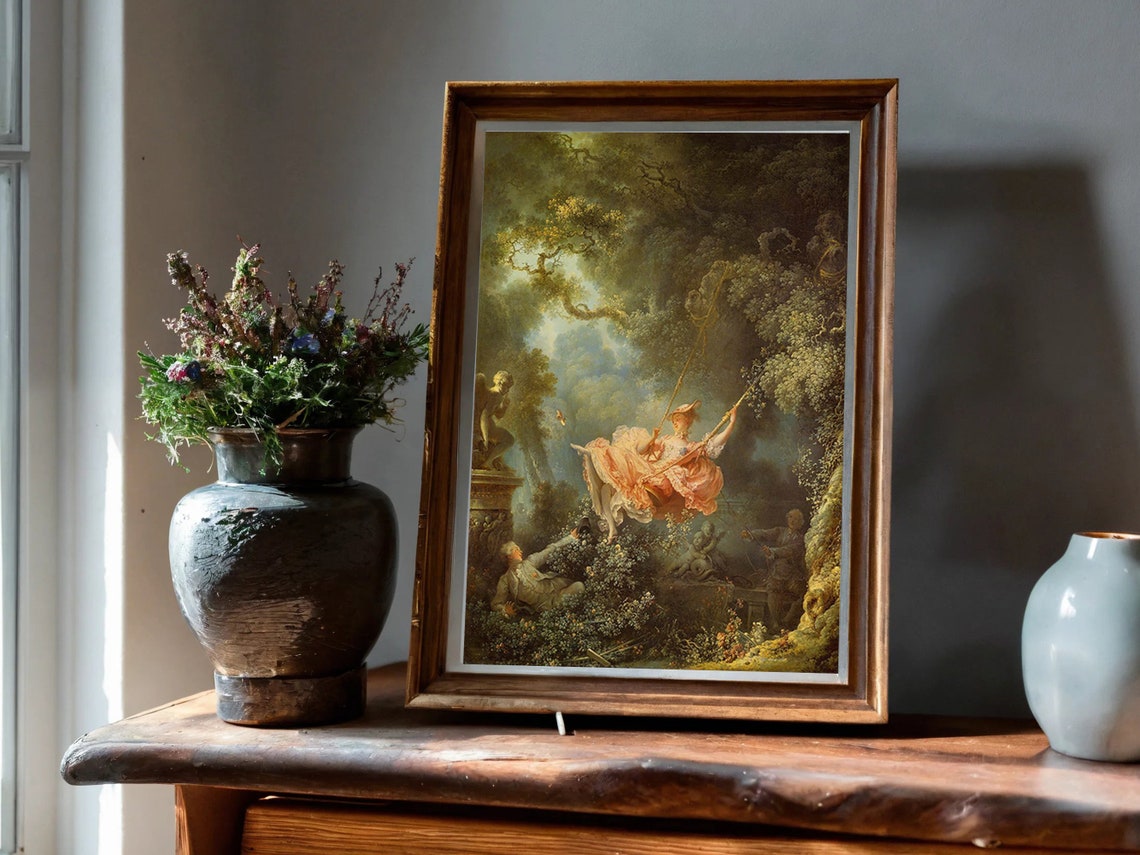 Jean Honore Fragonard The Swing Rococo Garden Romance Painting Poster - Image 3
