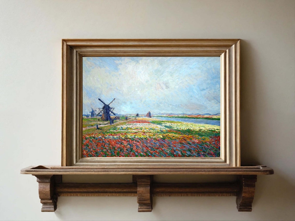 Claude Monet Colorful Dutch Tulip Fields near The Hague Poster