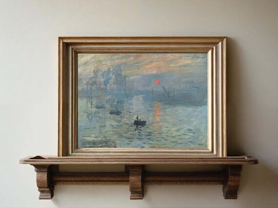 Claude Monet Landscape Poster Impression Sunrise By Claude Monet Sea Print Monet Wall Art Instant