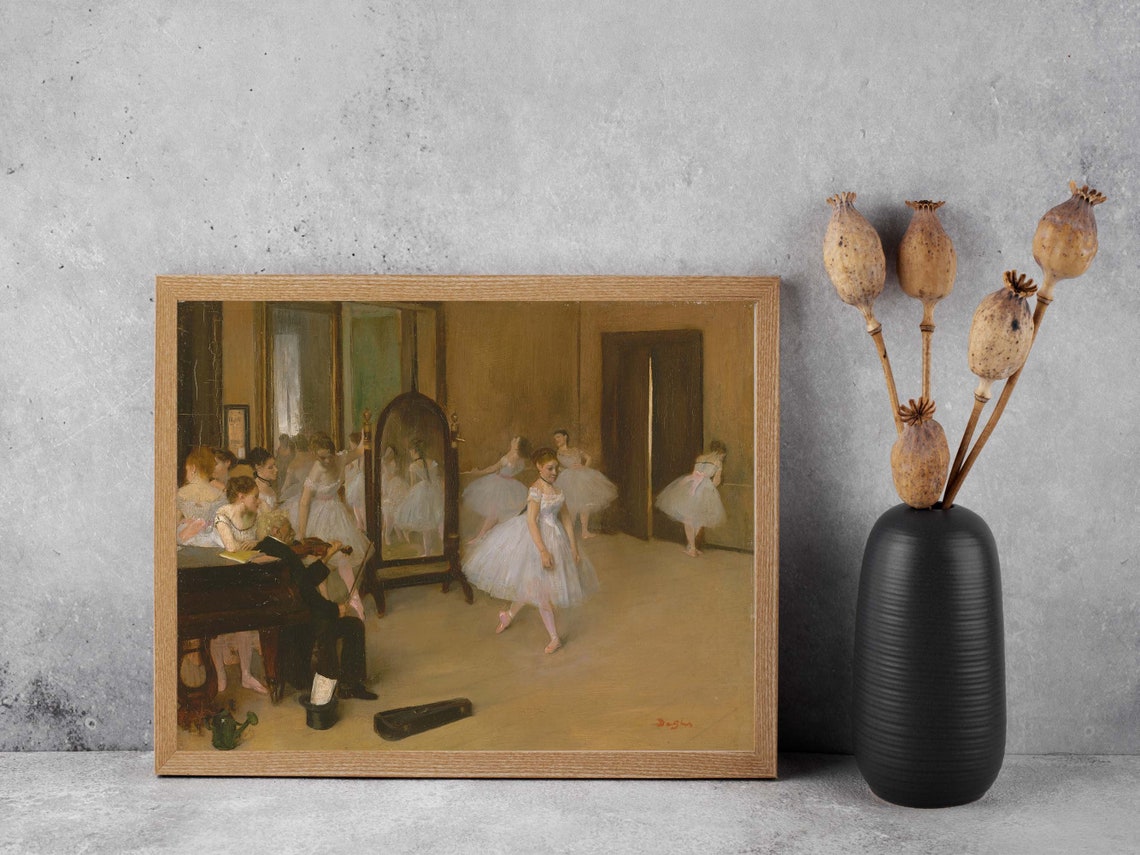 Edgar Degas The Ballet Class Famous Violinist Dancers Studio Print - Image 7