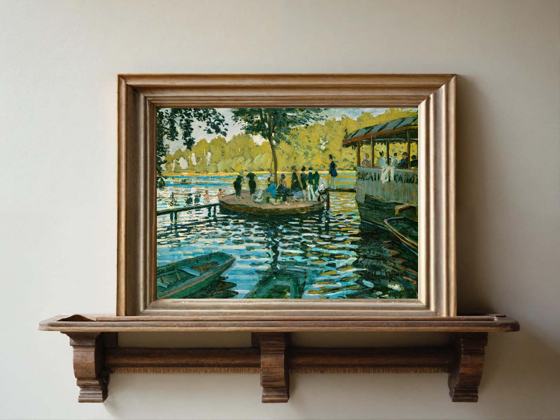Claude Monet La Grenouillere Seine Bathing Spot Riverside Print - Image 2