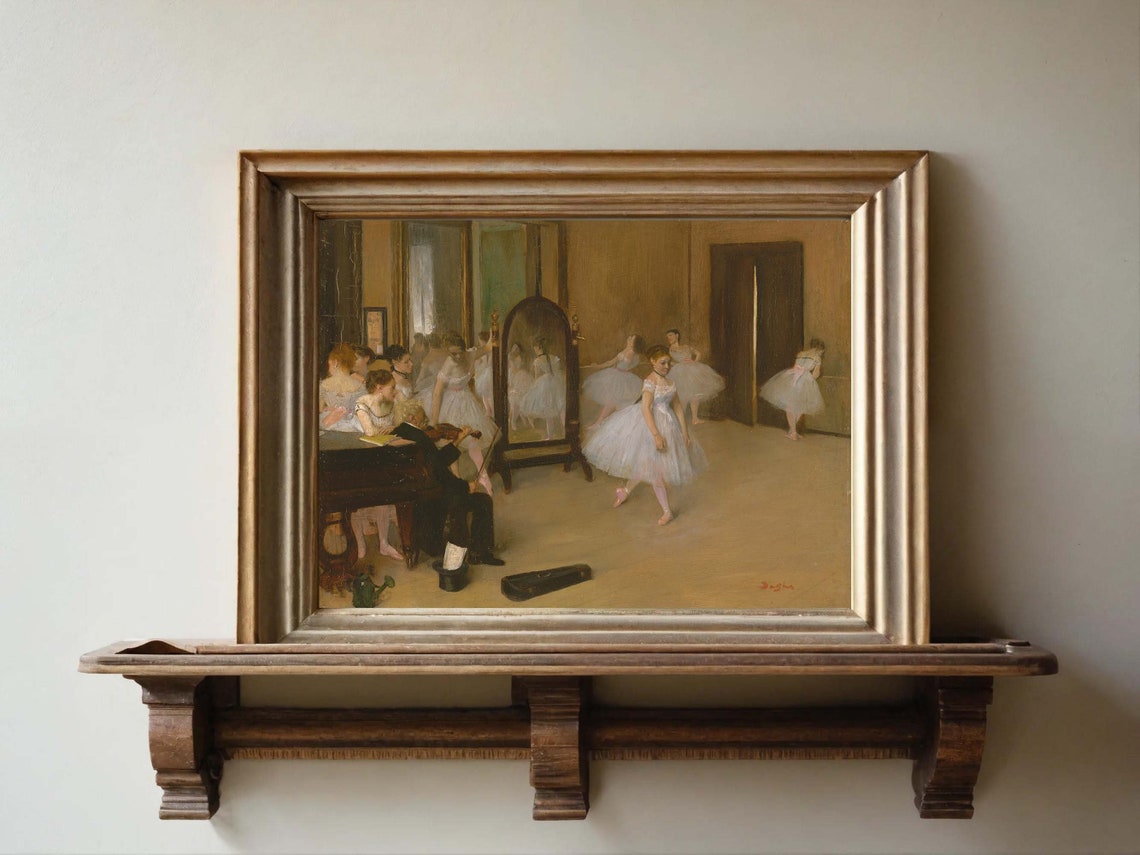 Edgar Degas The Ballet Class Famous Violinist Dancers Studio Print - Image 2