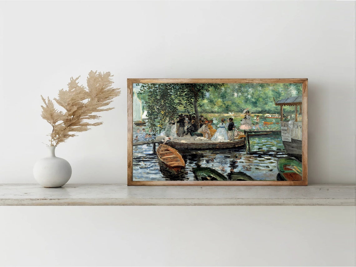 Renoir La Grenouillere Boats Bathing Riverside Impressionist Poster - Image 2