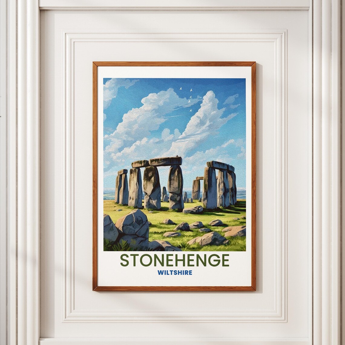 Stonehenge Wiltshire England Ancient Stone Circle Travel Poster