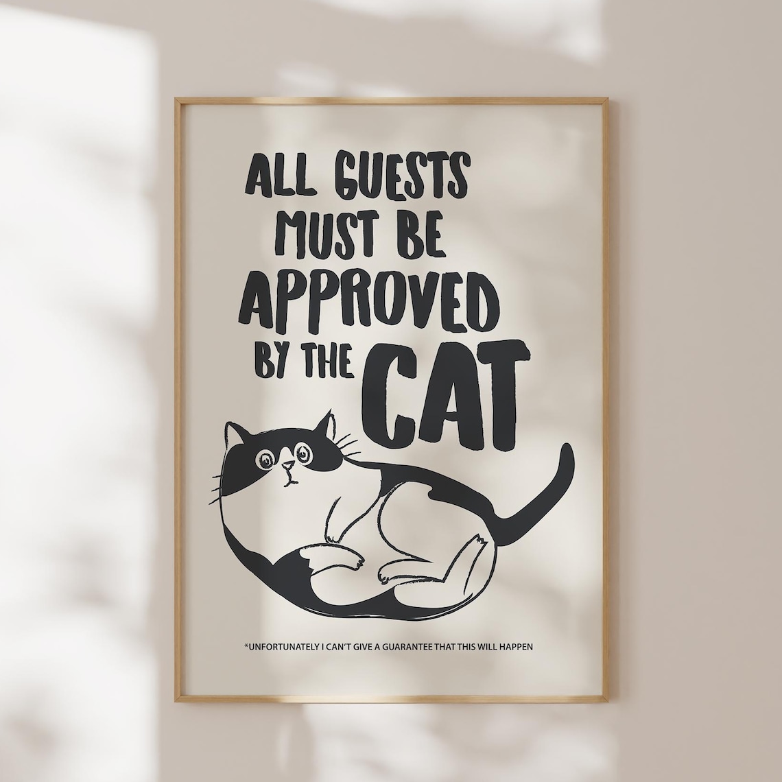 Funny Cat Doing Things Typography Poster