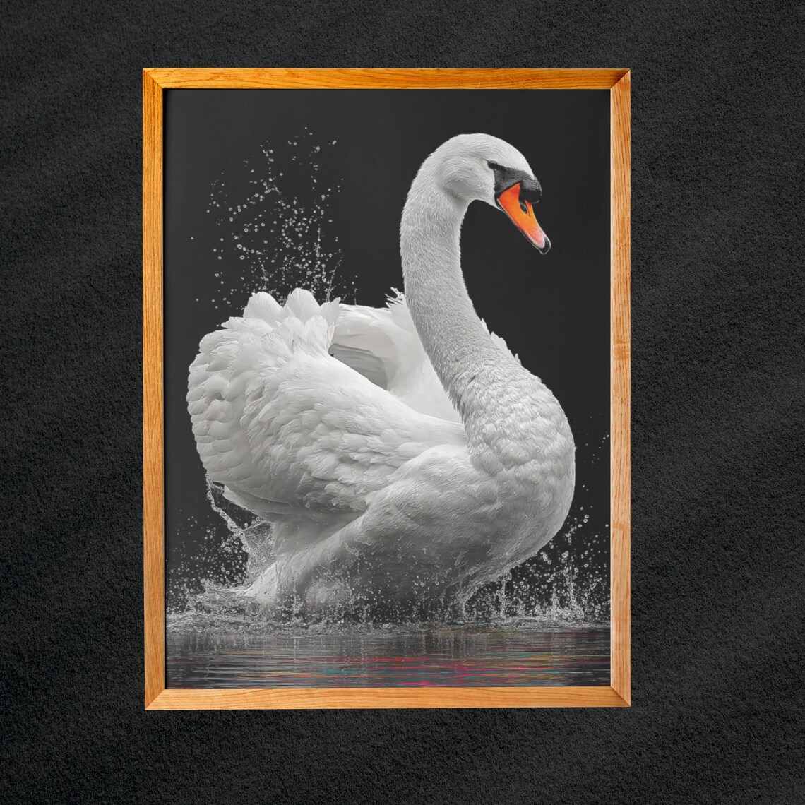 White Swan Vintage Style Art Print, Girl Nursery Decor