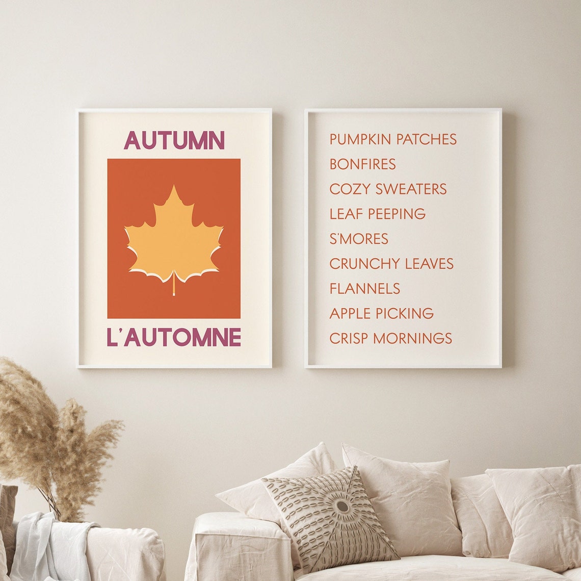 Fall 8 Autumn Leaves Gallery Bundle Rustic Seasonal Decor Poster - Image 2