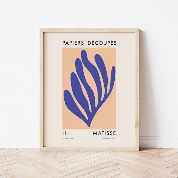 Matisse Blue Leaf Papiers Decoupes 1955 Paris Gallery Art Poster