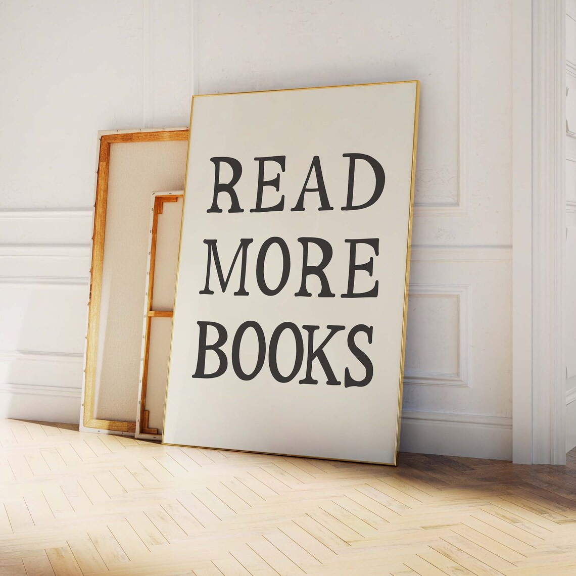 Read More Books Black On Cream Minimalist Typography Poster For Home - Image 3
