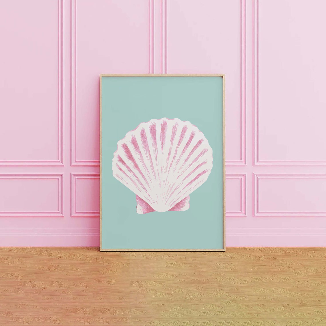 Seashell Print Art Cute Summer Art Print Girly Wall Art Trendy Beach House Decor Coastal Wall Art - Image 3