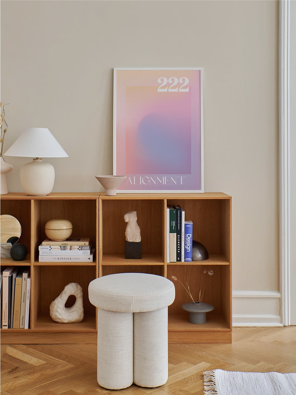 Angel Number 222 Alignment Print Art Spiritual Manifestation Gradient Aura Wall Art Cute Trendy Wall Art - Image 3