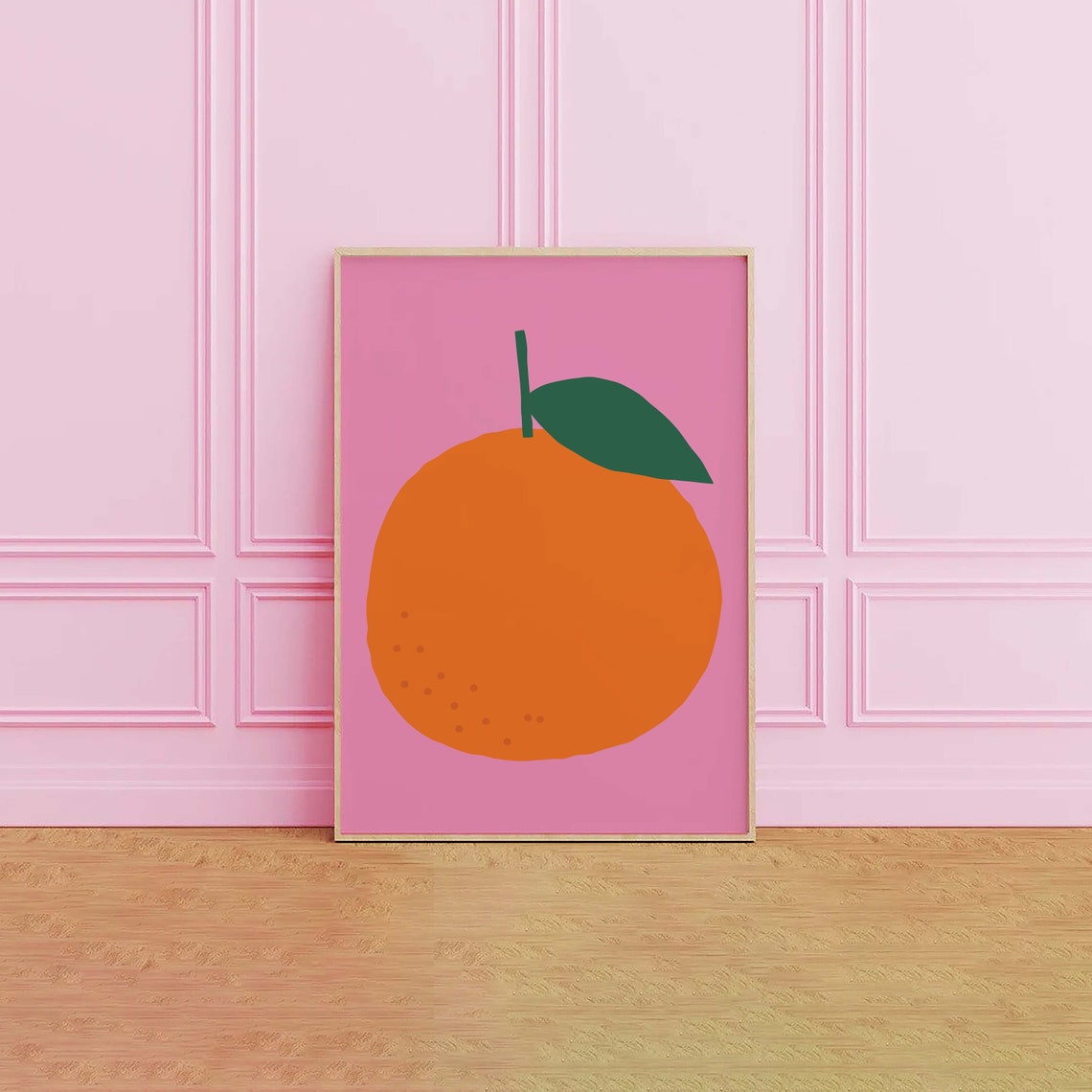Orange Print Art Citrus Wall Art Kitchen Art Print Cute Trendy Wall Art Orange Fruit Wall Art - Image 4