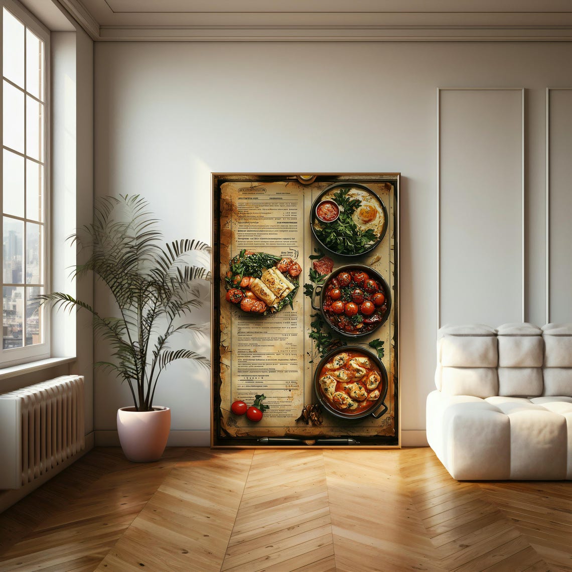 Vintage Turkish Kitchen Menu Illustrated Traditional Food Poster Art - Image 2
