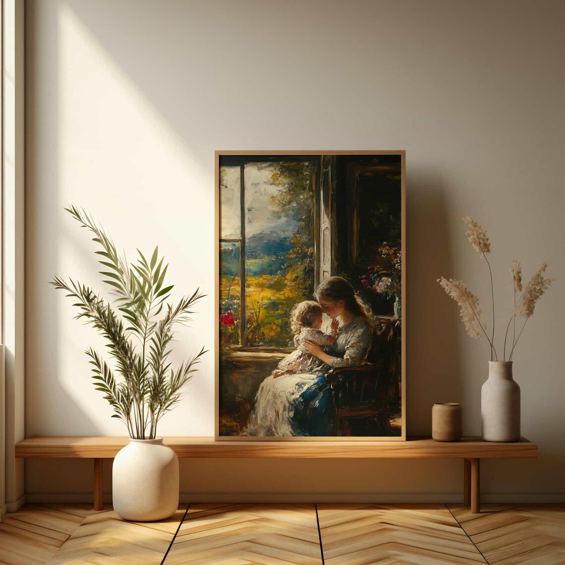 Mother and Child Romantic Impressionist Art Print - Image 3