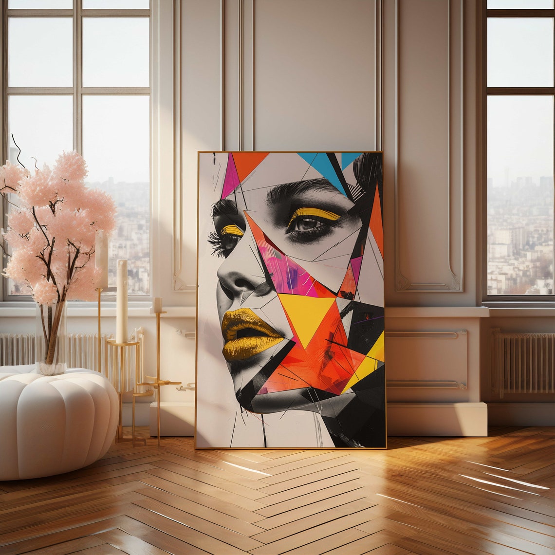 Vibrant Abstract Face Poster Bold Contemporary Art For Fashion Forward Interiors - Image 4