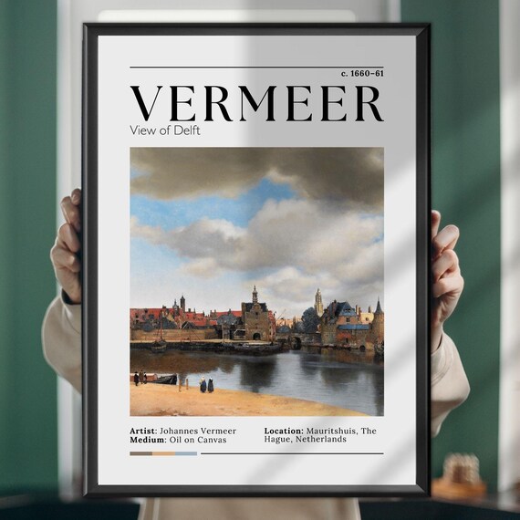 Johannes Vermeer View of Delft c. 1660-61 Classic Art Poster