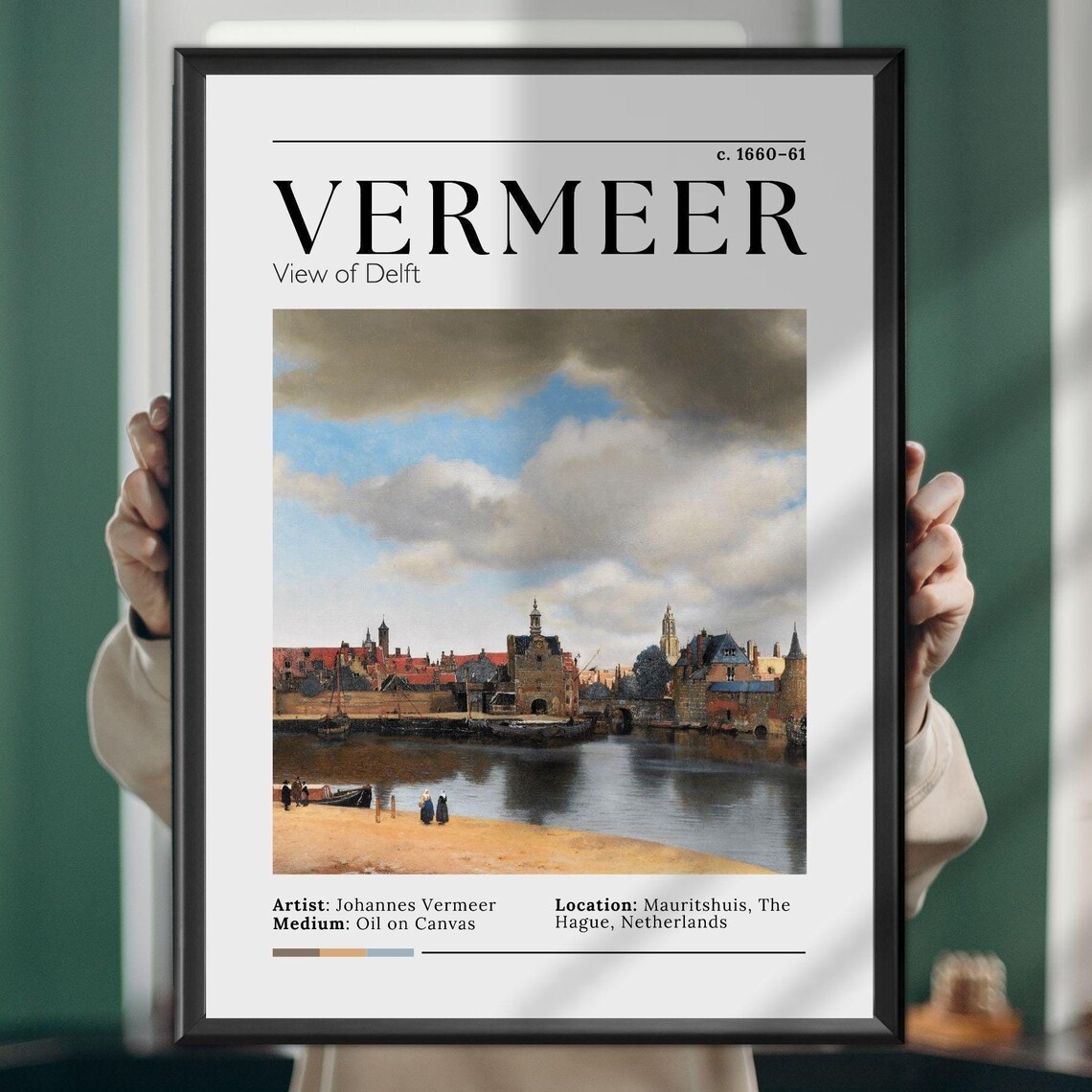 Johannes Vermeer View of Delft c. 1660-61 Classic Art Poster