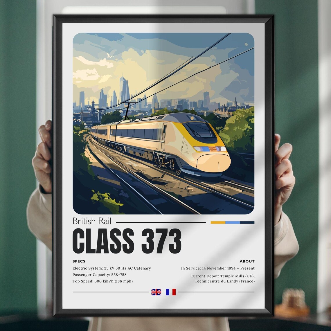 Class 373 Bullet Train Railway Art Print