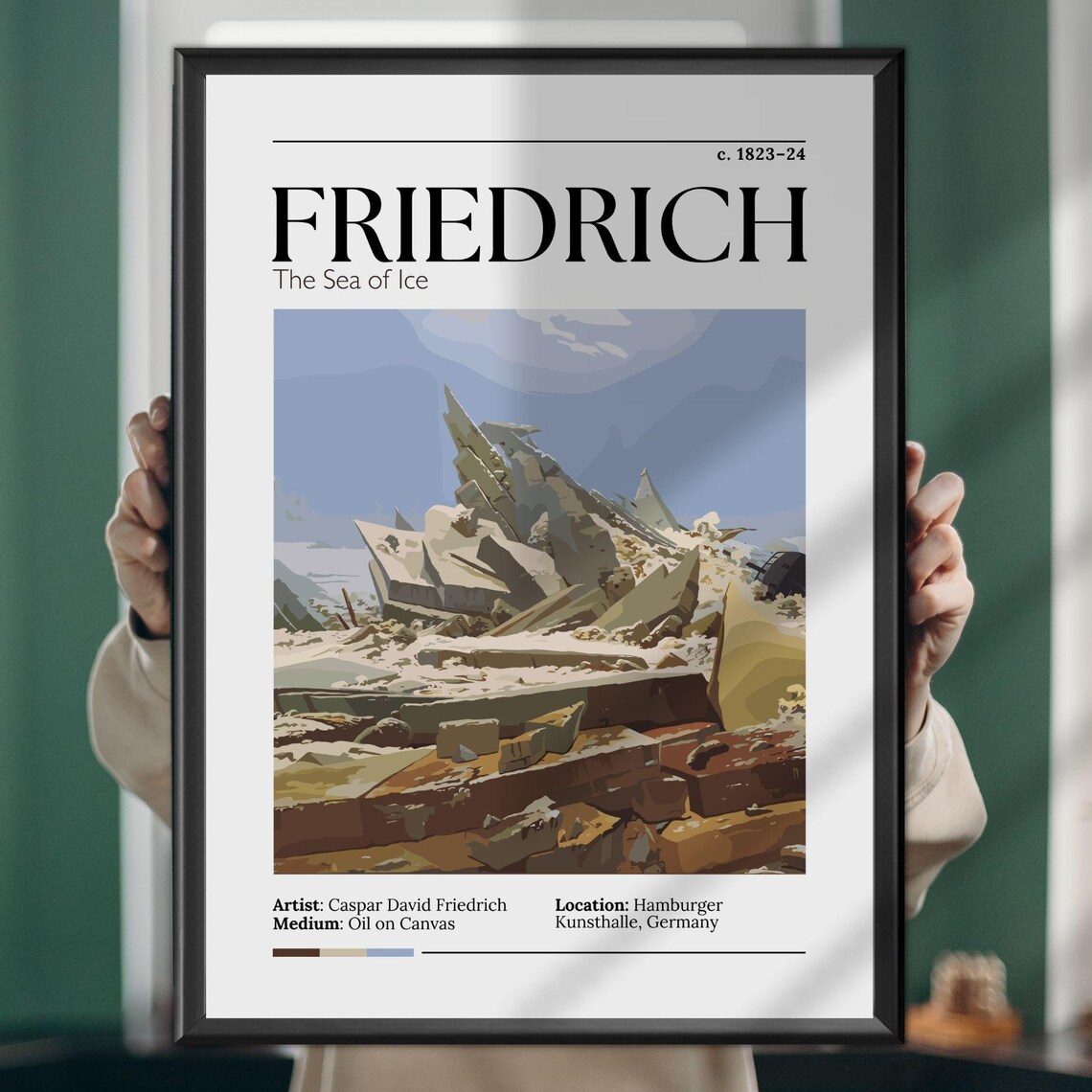 The Sea Of Ice Caspar David Friedrich Famous Romantic Painting Poster