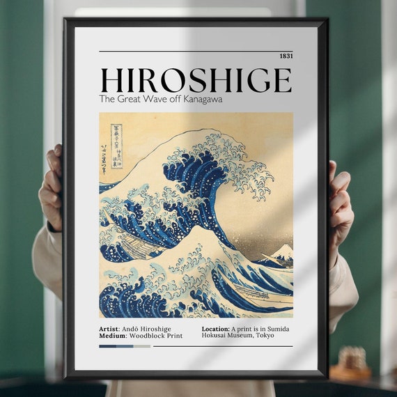 The Great Wave Off Kanagawa Hokusai Art Print Famous Painting Japanese Woodblock Canvas Framed