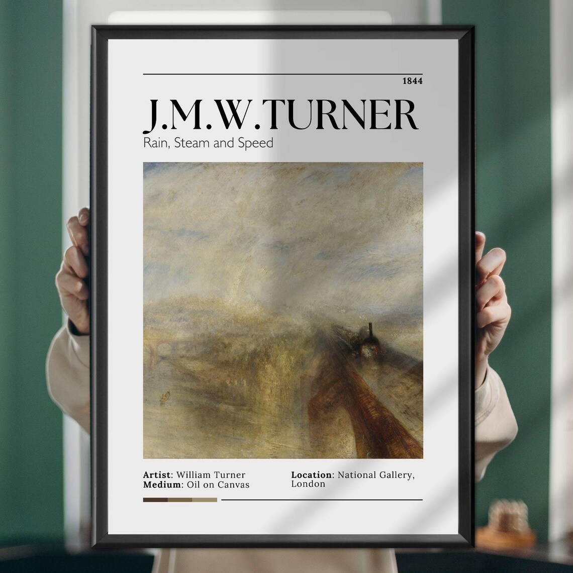 JMW Turner Rain Steam and Speed 1844 Romantic Exhibition Art Poster