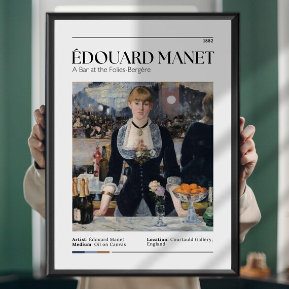 Edouard Manet A Bar at the Folies-Bergere 1882 Classic Poster