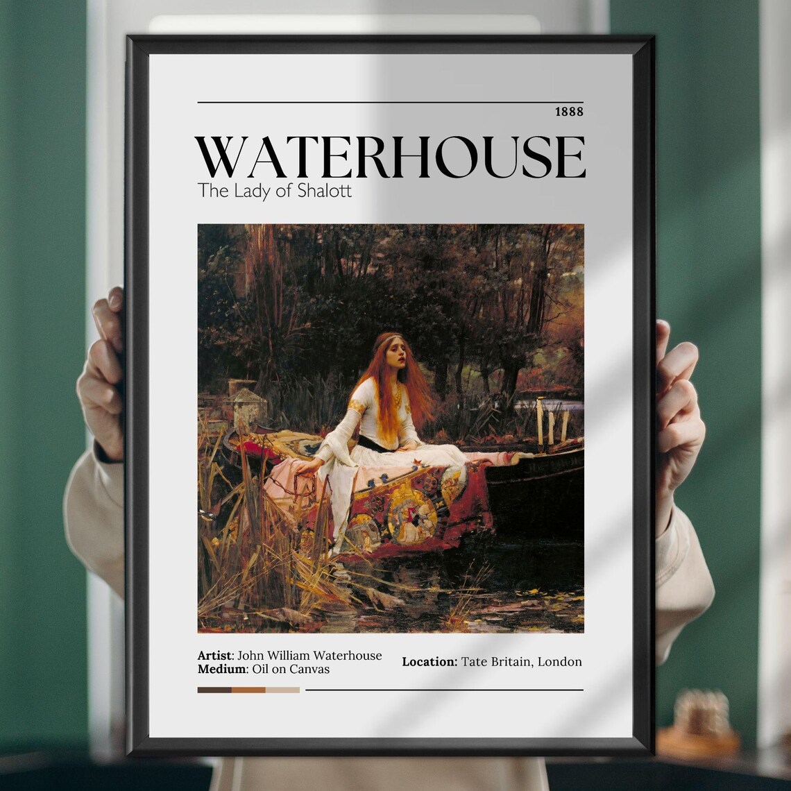 The Lady Of Shalott John William Waterhouse Pre Raphaelite Painting Poster