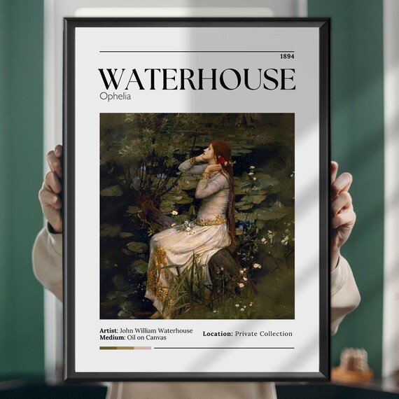Ophelia John William Waterhouse Pre Raphaelite Painting Art Poster