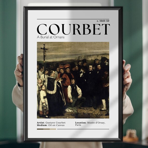 Courbet A Burial at Ornans 1849 Realism Exhibition Art Poster