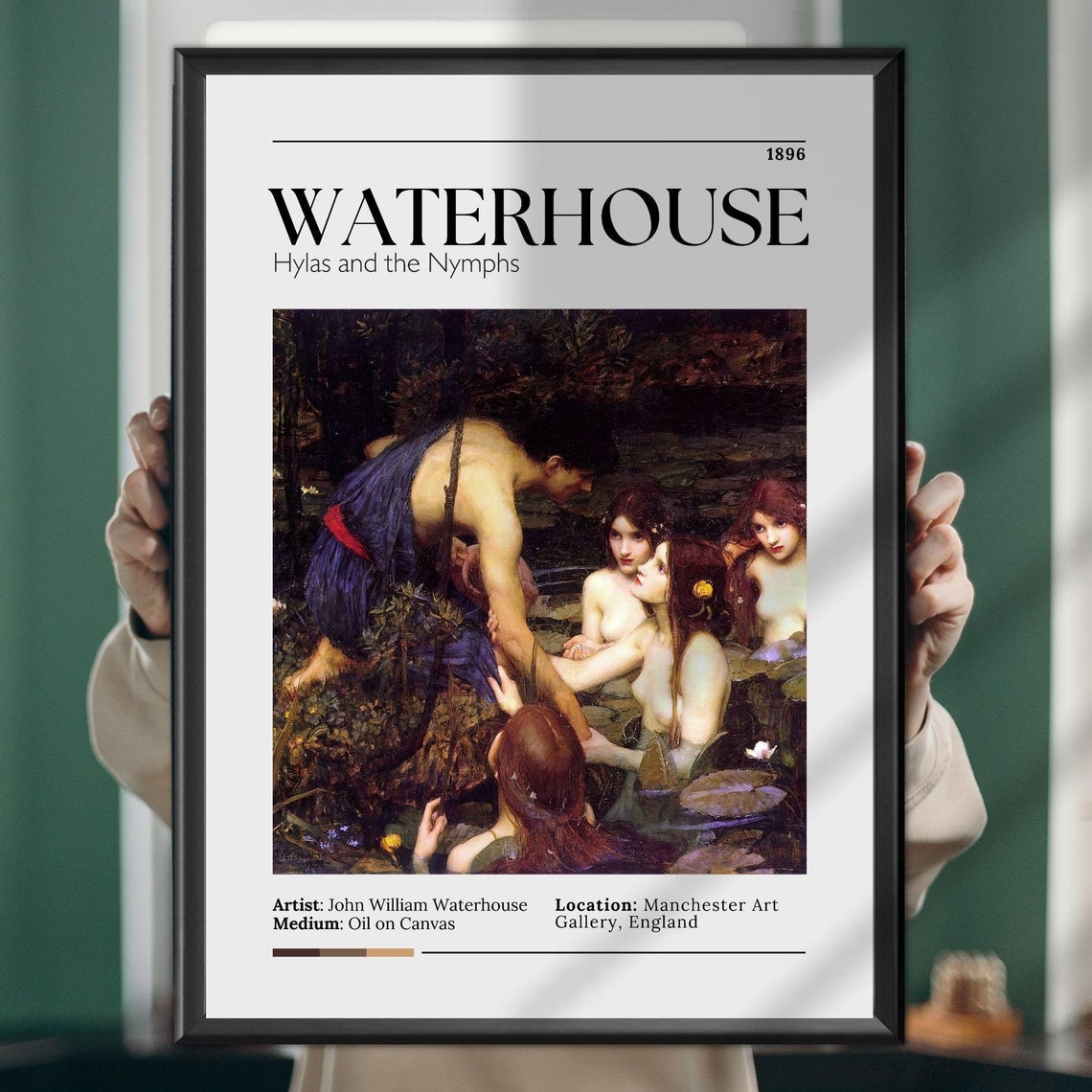 Hylas And The Nymphs John William Waterhouse Mythology Art Poster