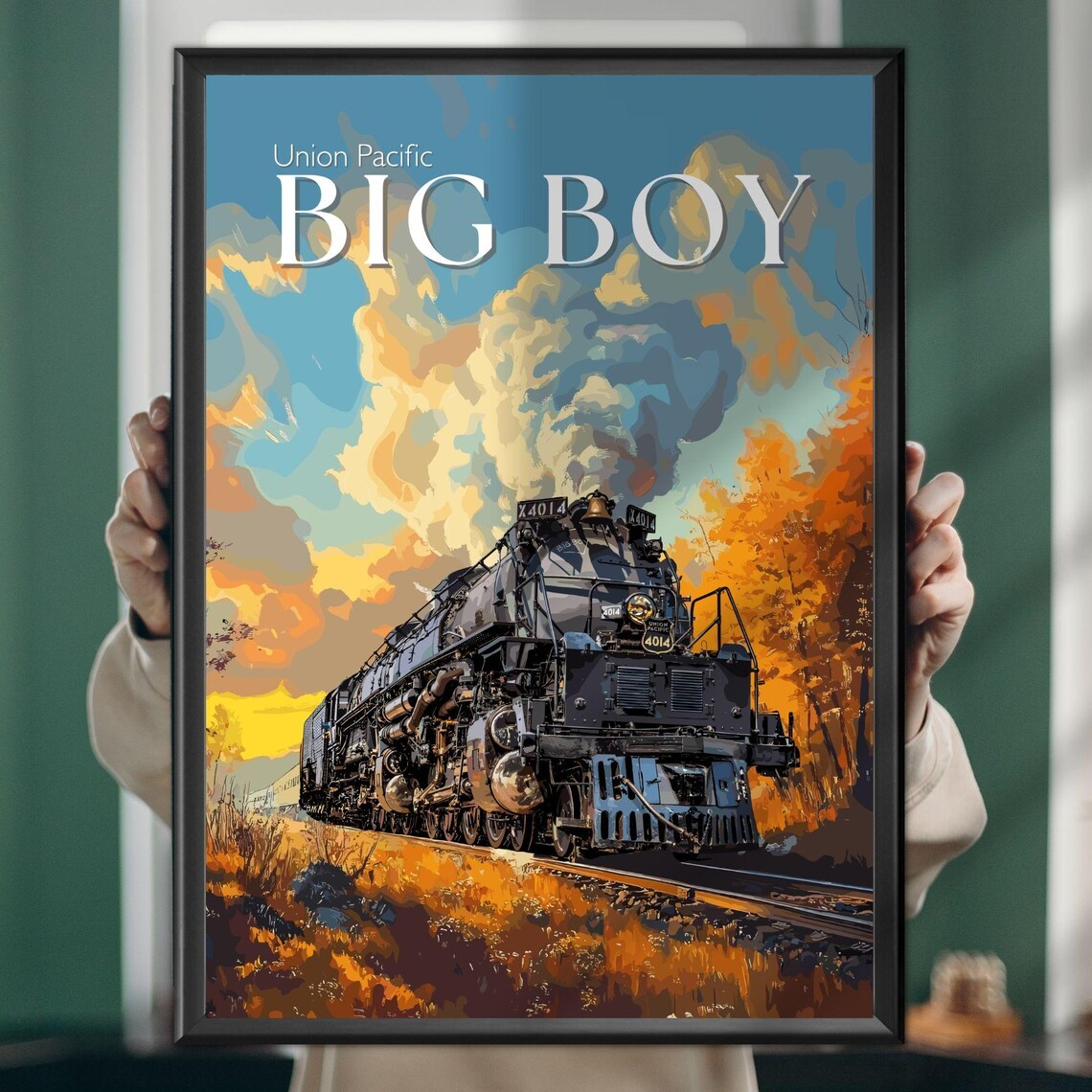 Big Boy Steam Locomotive Art Print, Railway Train