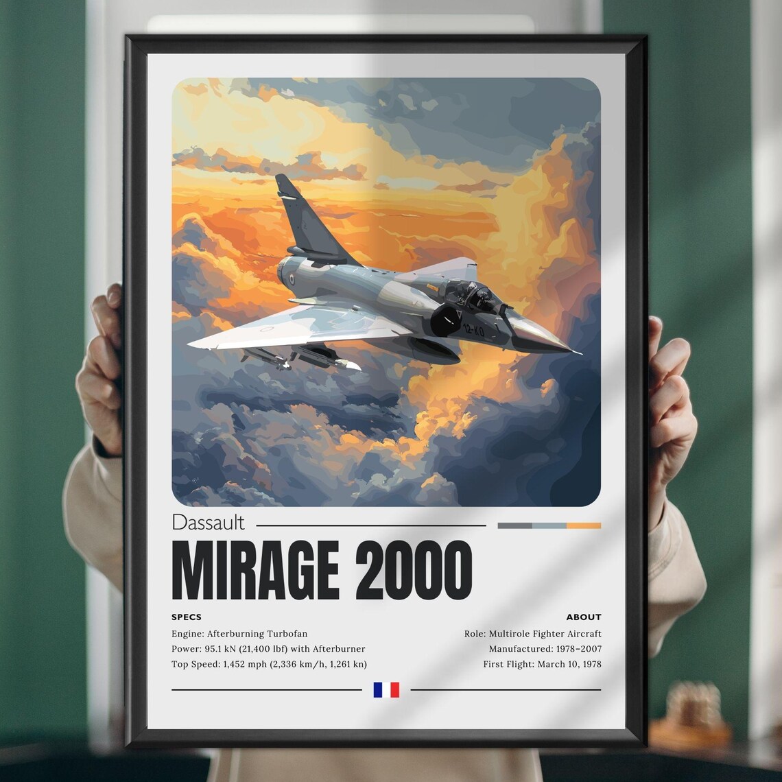 Dassault Mirage 2000 French Fighter Jet Art Print
