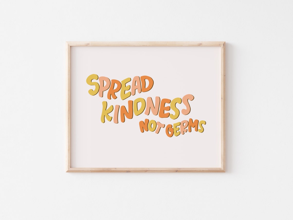Spread Kindness Not Germs Classroom Poster - Image 2