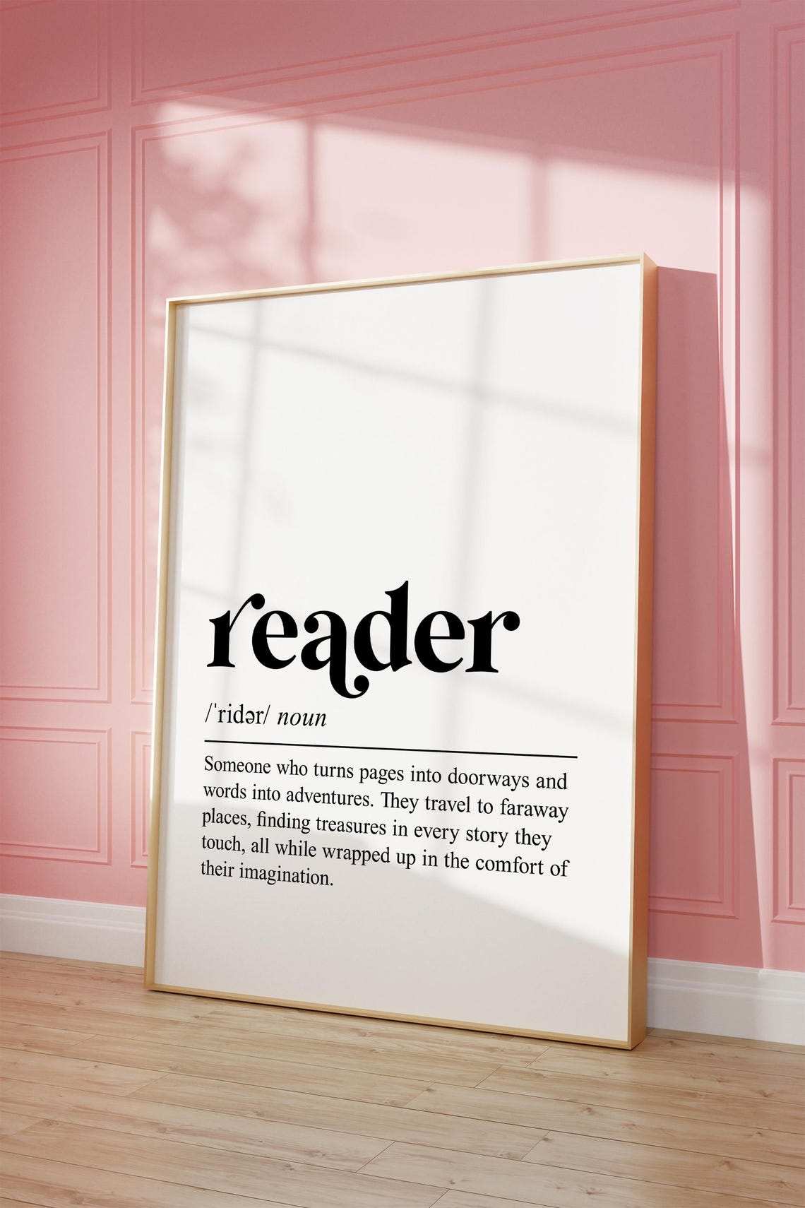 Reader Definition Print Bookish Wall Art Book Quote Print Book Lover Print Cute Book Print Gift For Book Lover - Image 2
