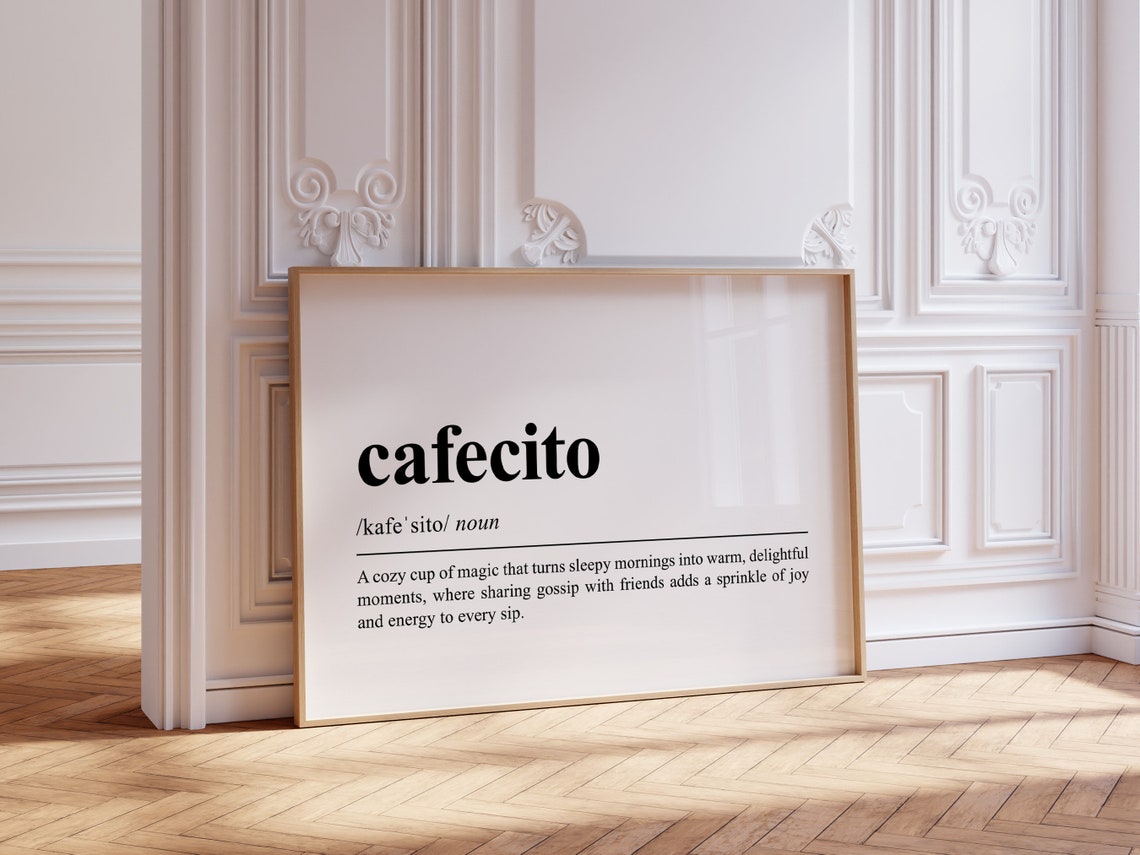 Cafecito Quote Print Spanish Coffee Definition Wall Art Cute Coffee Print Coffee Lover Gift Spanish Aesthetic Kitchen Decor - Image 2