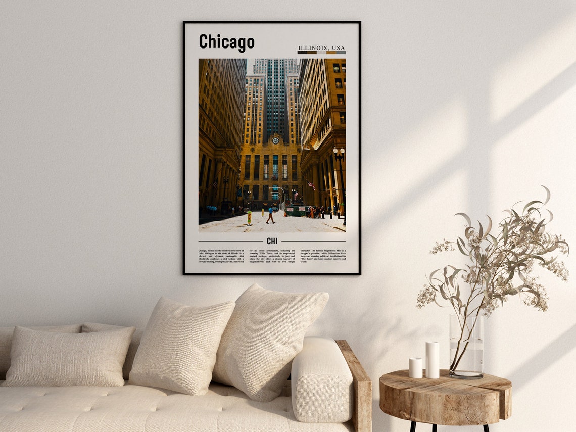 Chicago Print Chicago Poster Chicago Wall Art United States Photo United States Poster United States Print - Image 2