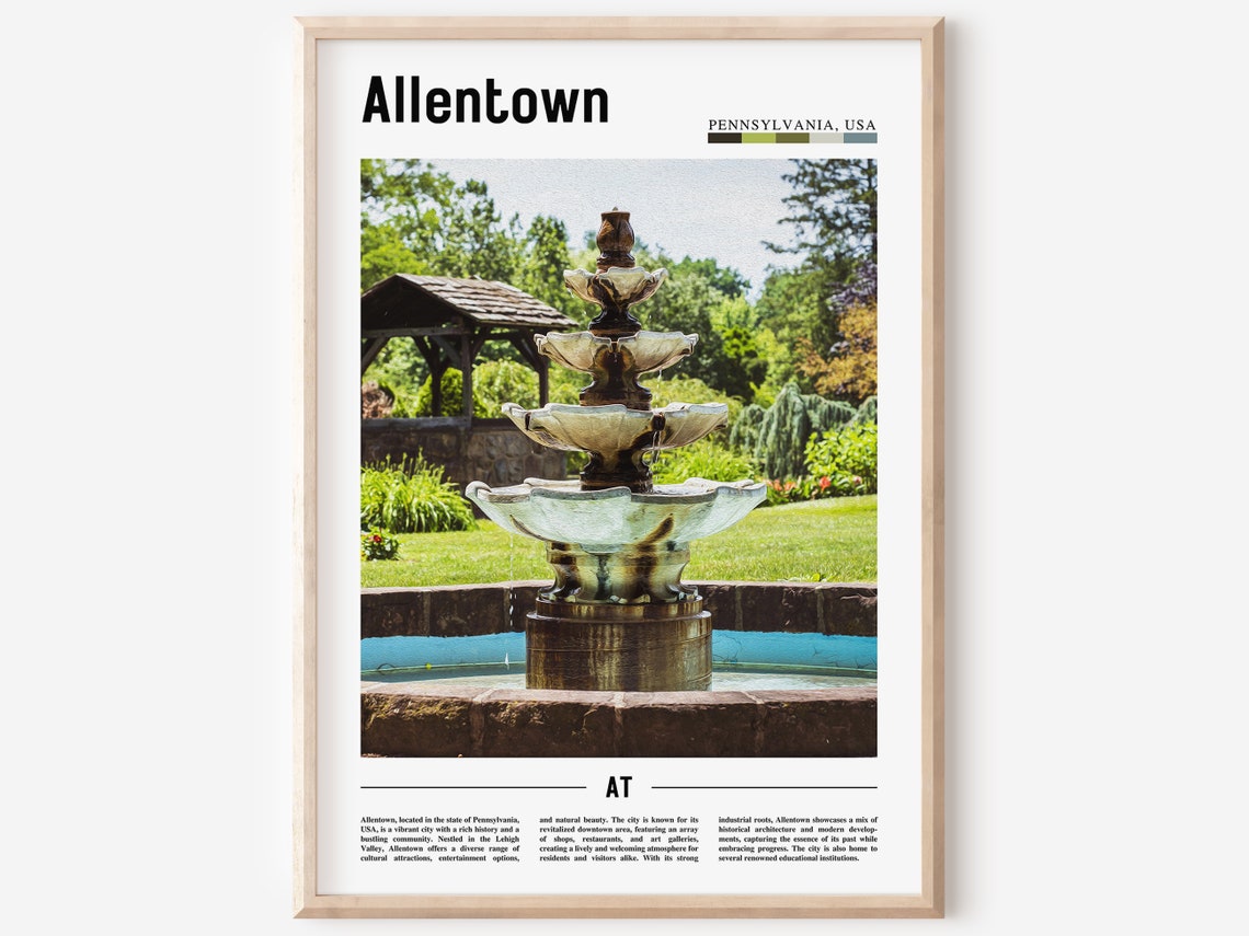 Allentown Poster Allentown Print Allentown Wall Art United States Photo United States Poster United States Print