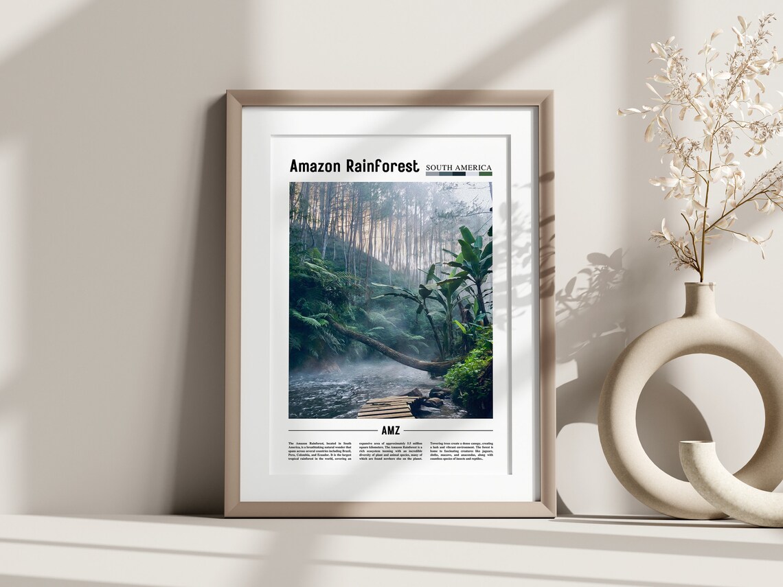 Amazon Rainforest, South America Travel Poster - Image 3