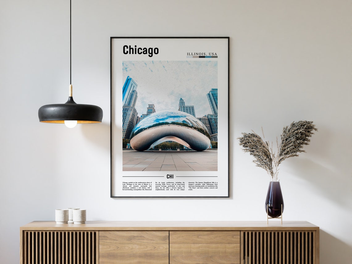 Chicago Print Chicago Poster Chicago Wall Art United States Photo United States Poster United States Print - Image 4