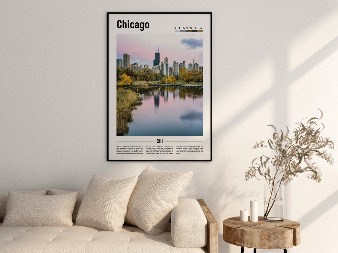 Chicago Print Chicago Poster Chicago Wall Art United States Photo United States Poster United States Print - Image 2