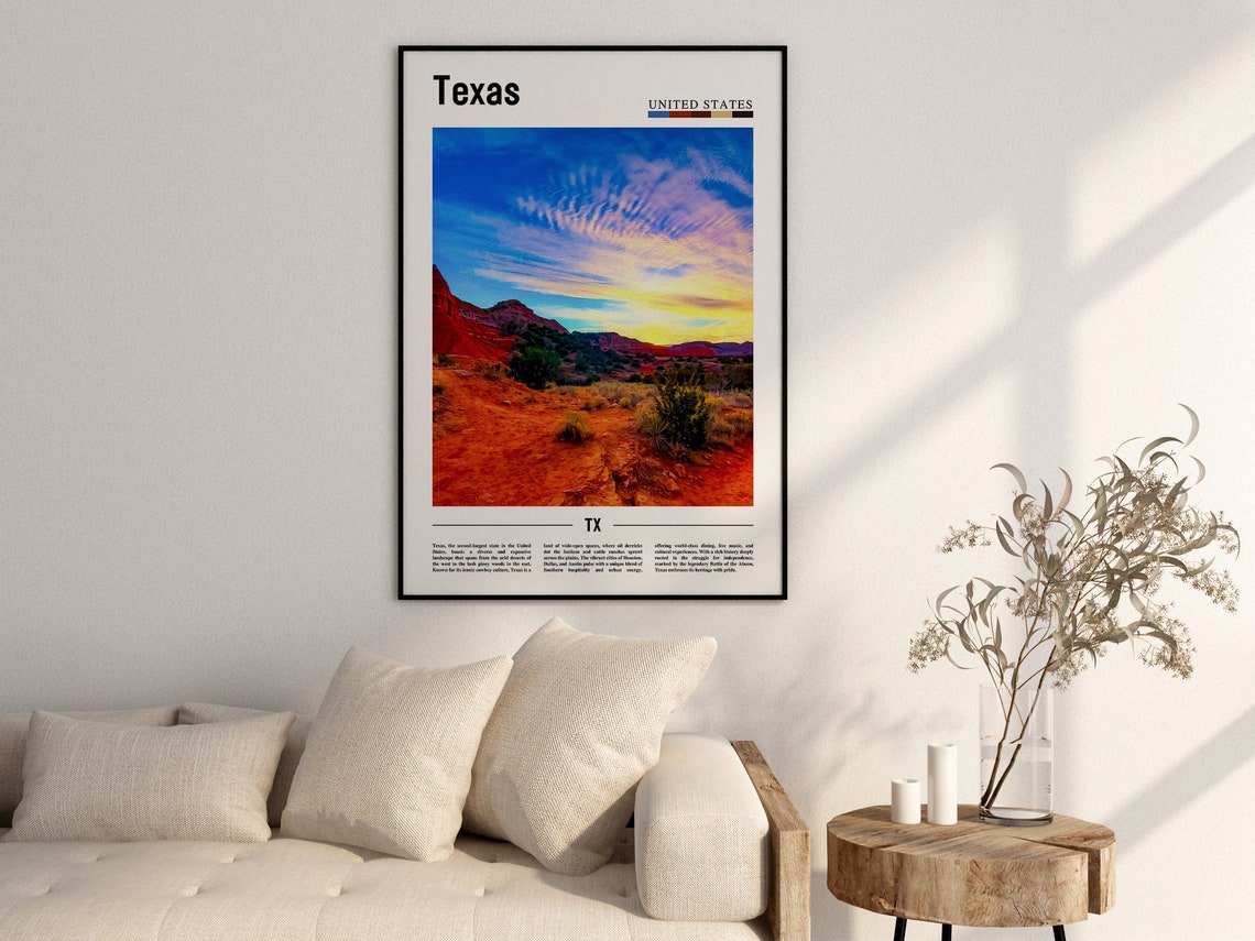 Texas Poster Texas Print Texas Wall Art Texas Photo United States Photo United States Poster United States Print - Image 2