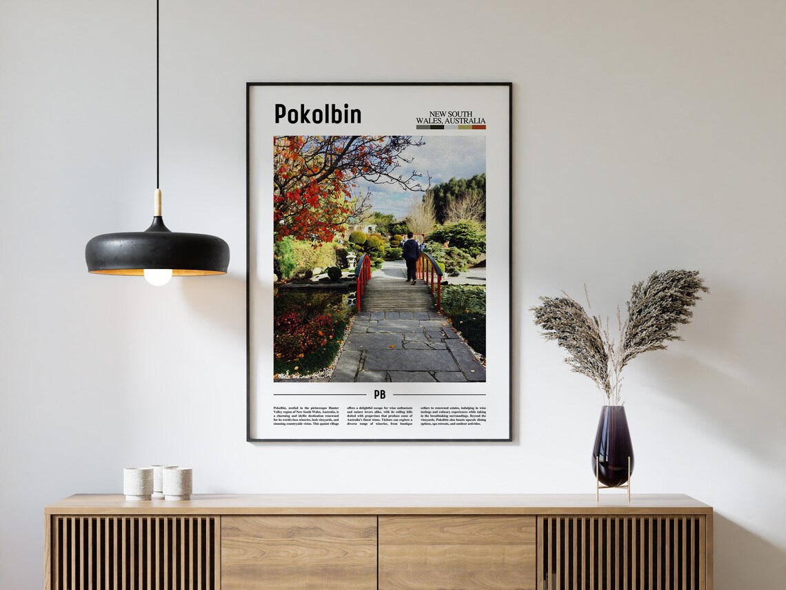 Pokolbin Minimal Travel Poster, Oil Painting - Image 4
