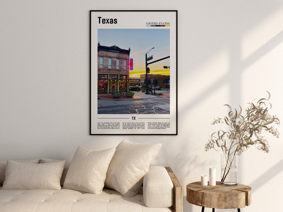 Texas Poster Texas Print Texas Wall Art Texas Photo United States Photo United States Poster United States Print - Image 2