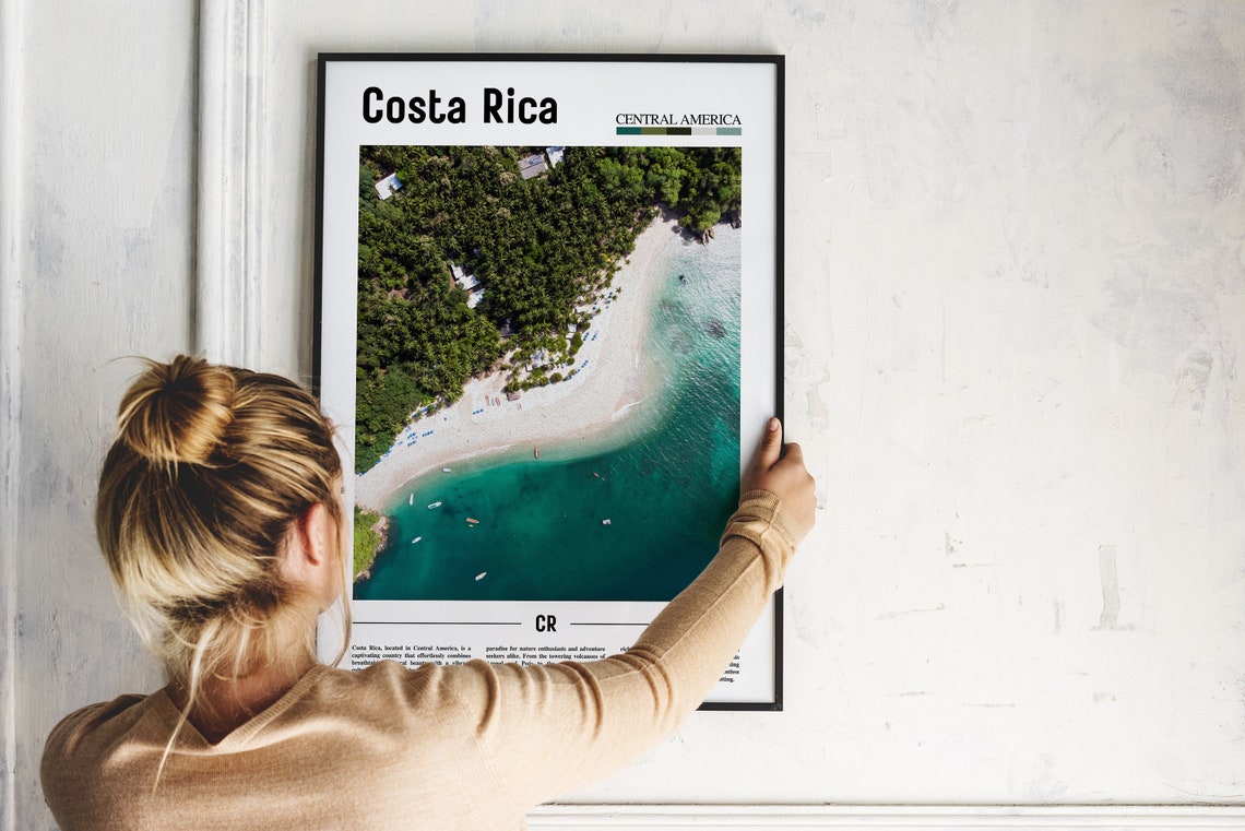 Costa Rica Poster Costa Rica Print Costa Rica Wall Art Central America Poster Central America Print Travel Poster - Image 5