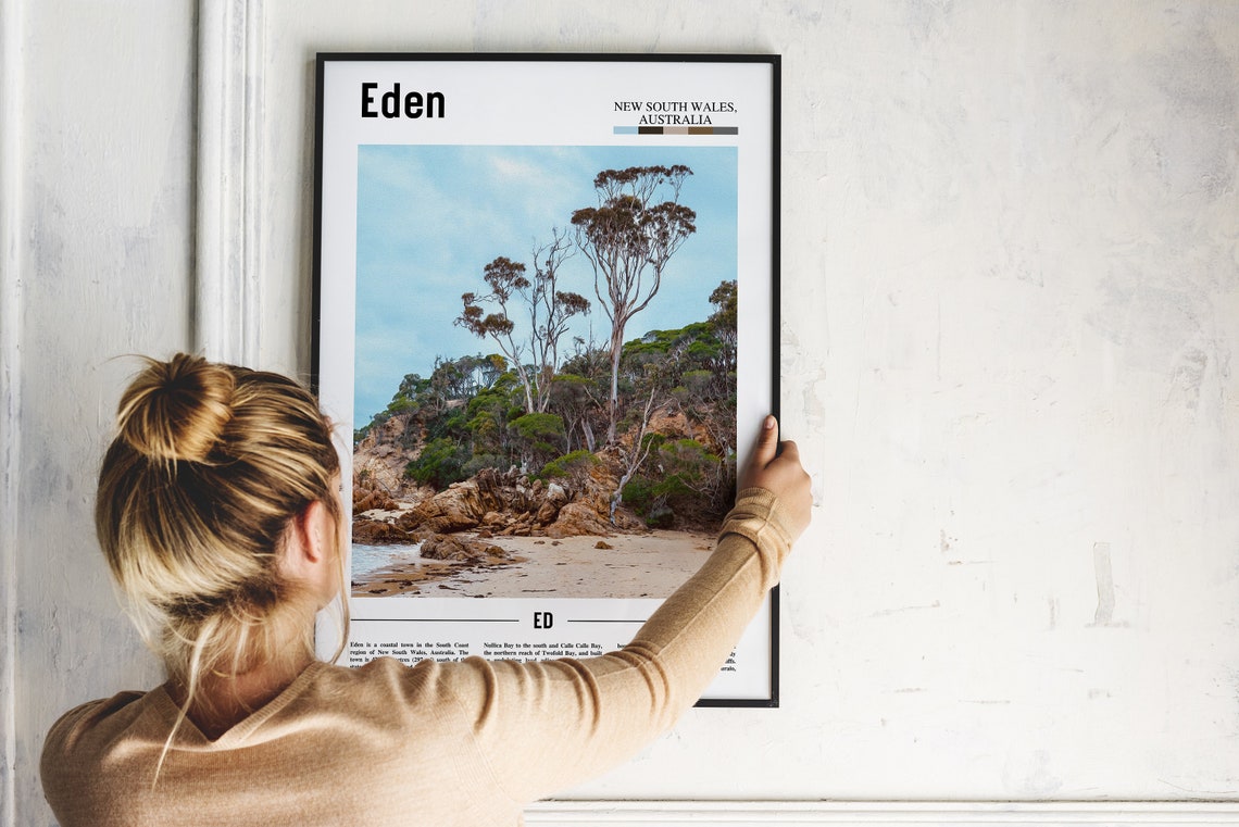 Eden Print Eden Poster Eden Wall Art Minimal Travel Print Minimal City Poster Travel Destination Colorful City Print Oil Painting Poster - Image 4