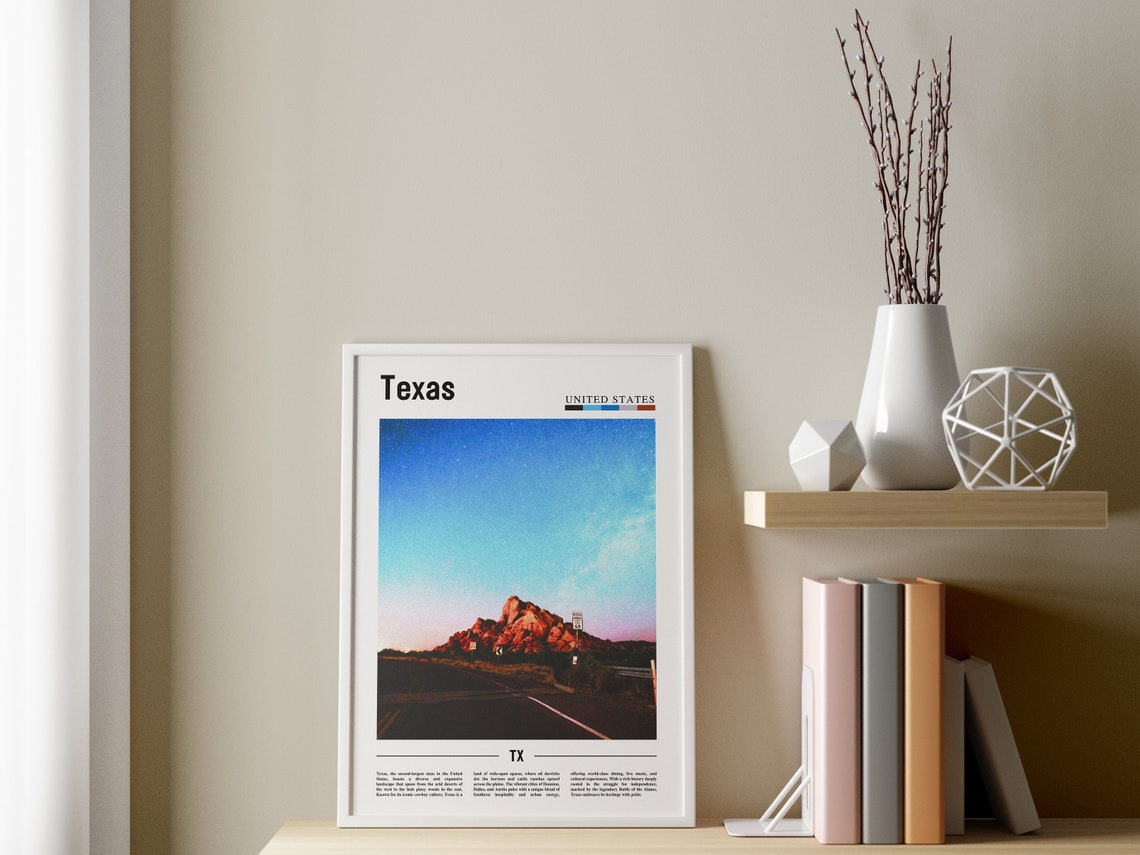 Texas Poster Texas Print Texas Wall Art Texas Photo United States Photo United States Poster United States Print - Image 3