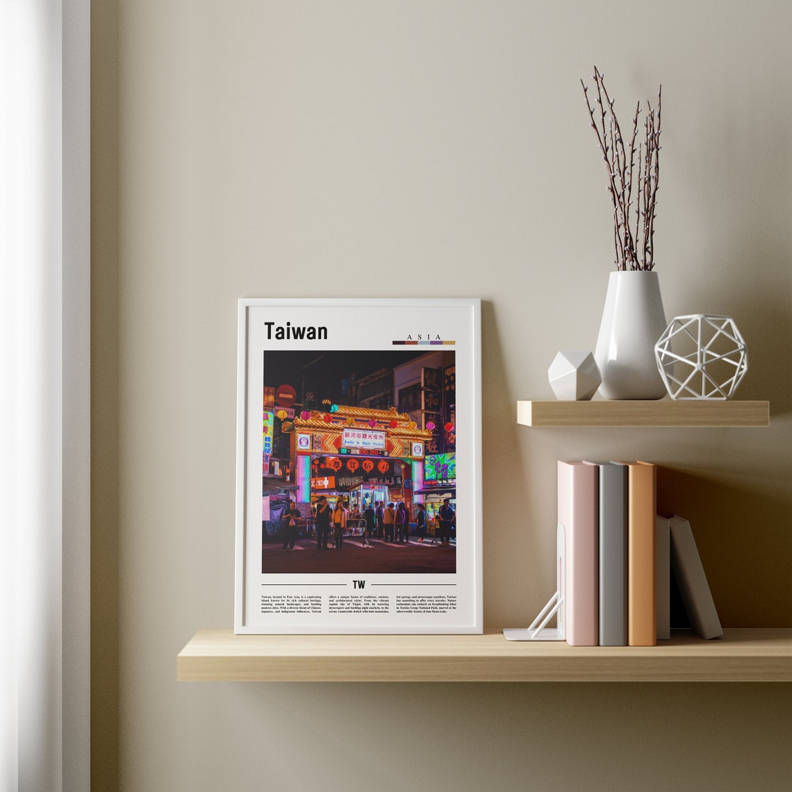 Taiwan Poster Taiwan Print Taiwan Wall Art Asia Print Asia Poster Asia Photo Minimal Travel Poster - Image 3