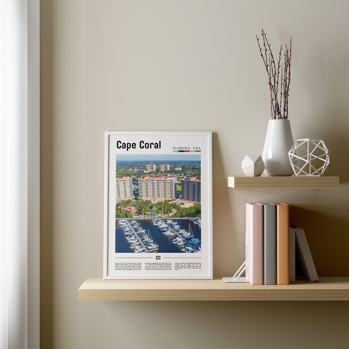 Cape Coral Travel Poster, Colorful City Artwork - Image 3