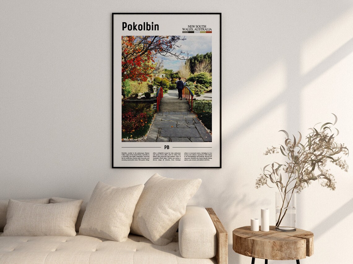 Pokolbin Minimal Travel Poster, Oil Painting - Image 2